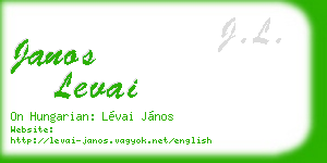janos levai business card